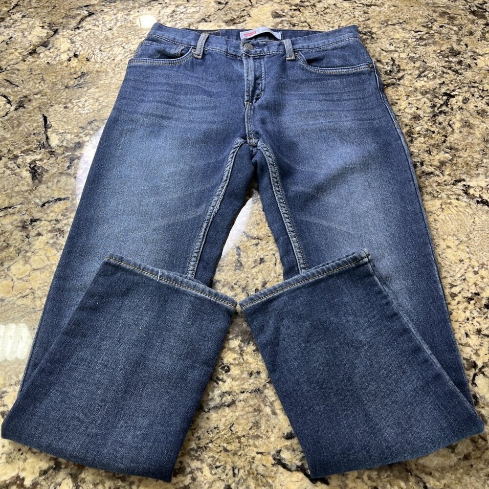 Size 29 X 29 Levi’s 511 Women’s Knit Jeans Straight Stretchy Comfy Blue CN